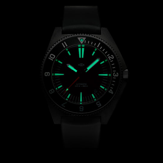 Paradive Gen 3, Type XIII date, 12-hr Al inlay – Mk II Watches